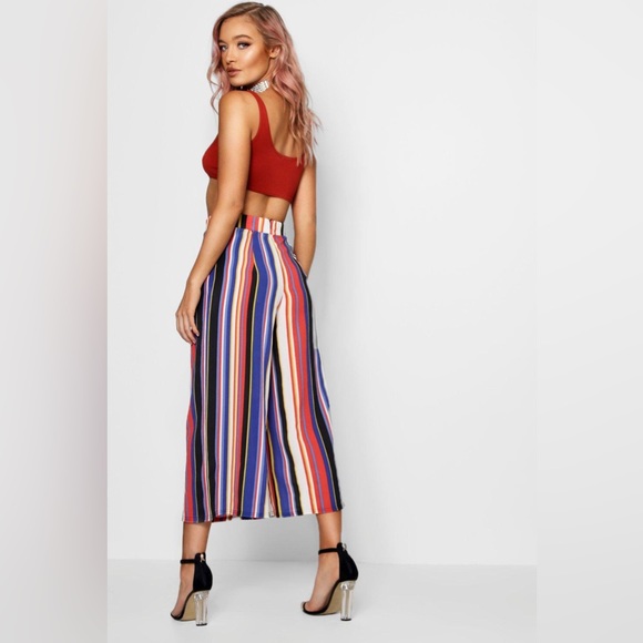 Boohoo Striped Tailored Culottes - Picture 3 of 4